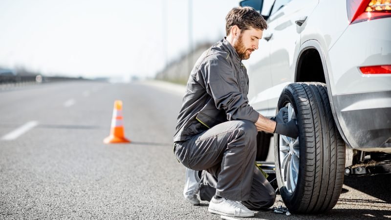Flat Tire Change in Richmond